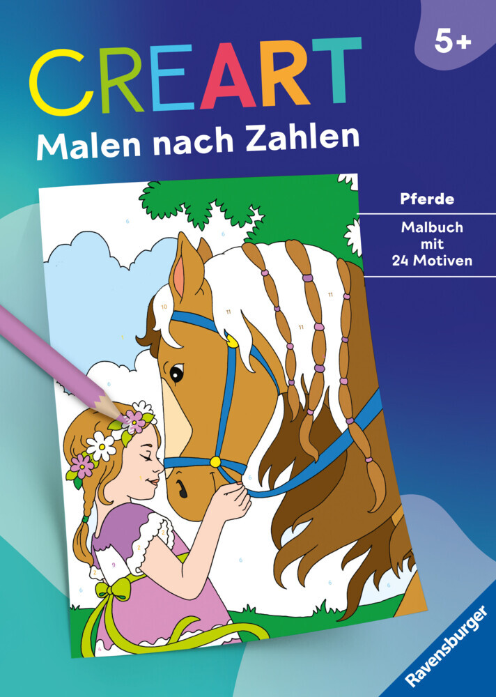 CreArt Malen nach Zahlen ab 5: Pferde main product photo