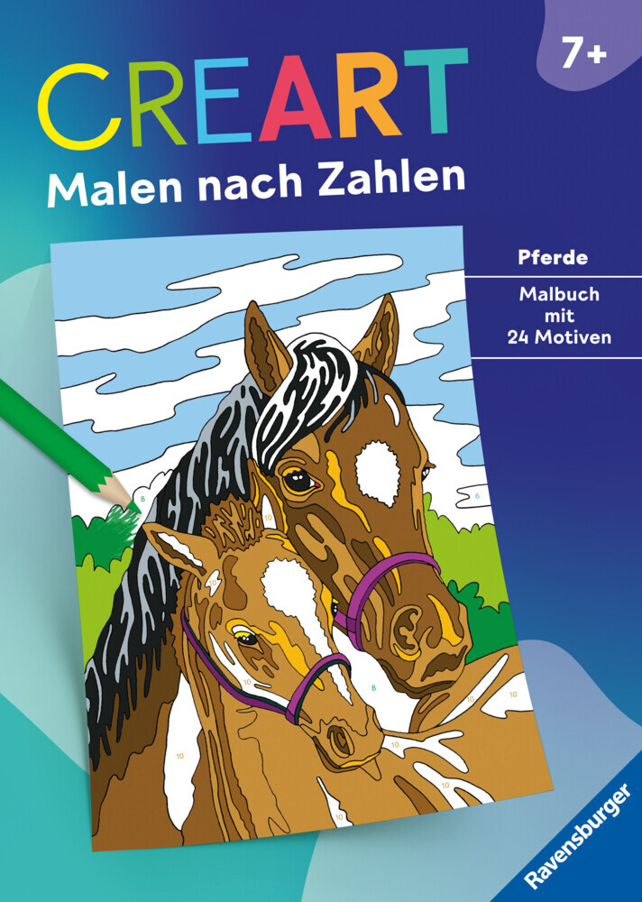 CreArt Malen nach Zahlen ab 7: Pferde main product photo