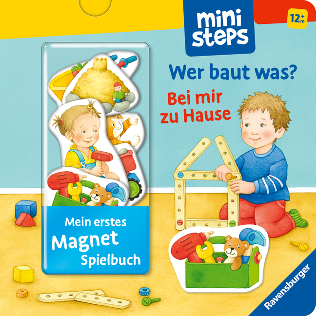 ministeps: Mein erstes Magnetbuch: Wer baut was? Bei mir zu Hause main product photo