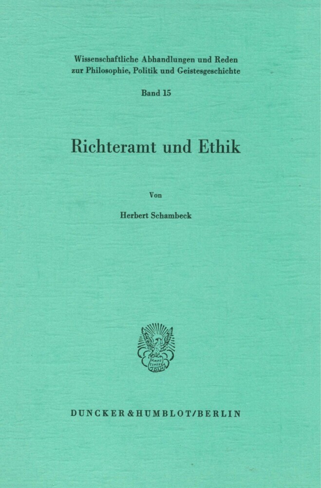Richteramt und Ethik. main product photo