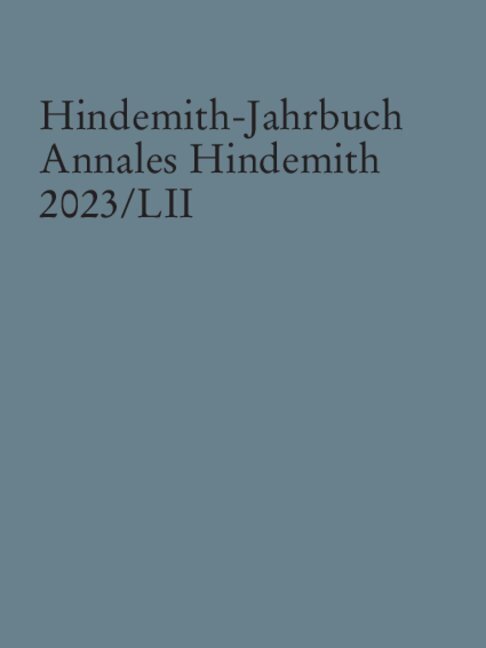Hindemith-Jahrbuch main product photo