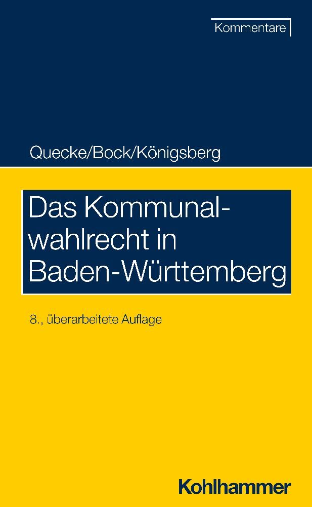 Das Kommunalwahlrecht in Baden-Württemberg main product photo