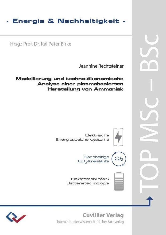 Modellierung und techno-ökonomische Analyse einer plasmabasierten Herstellung von Ammoniak main product photo