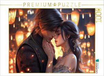 CALVENDO Puzzle Zärtlichkeit - Manga Style | 1000 Teile Lege-Größe 64x48cm Foto-Puzzle für glückliche Stunden