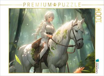 CALVENDO Puzzle Ausritt im Wald | 1000 Teile Lege-Größe 64x48cm Foto-Puzzle für glückliche Stunden