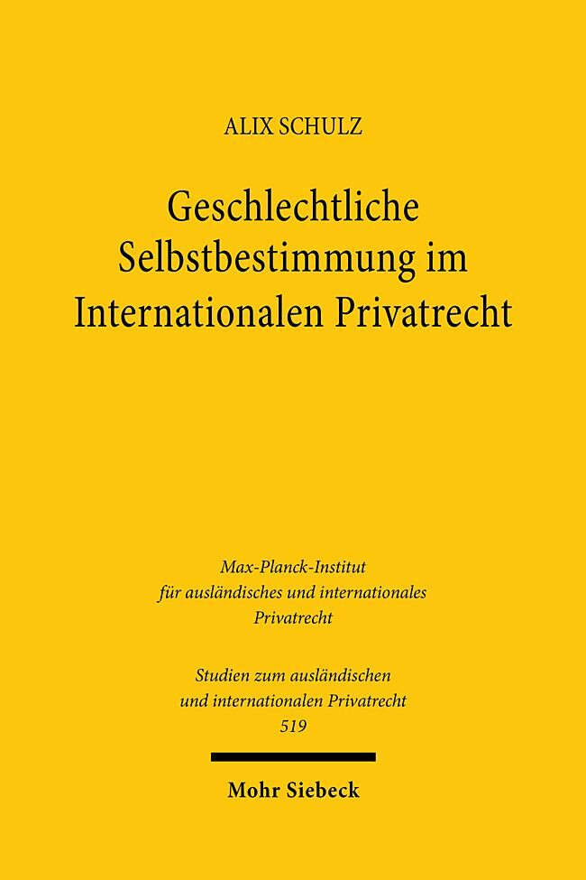 Geschlechtliche Selbstbestimmung im Internationalen Privatrecht main product photo