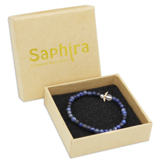 Sodalith Schutzengel Edelsteinarmband