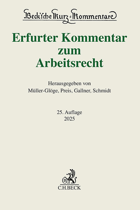 Erfurter Kommentar zum Arbeitsrecht main product photo