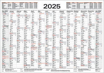 Tafelkalender A4 2025