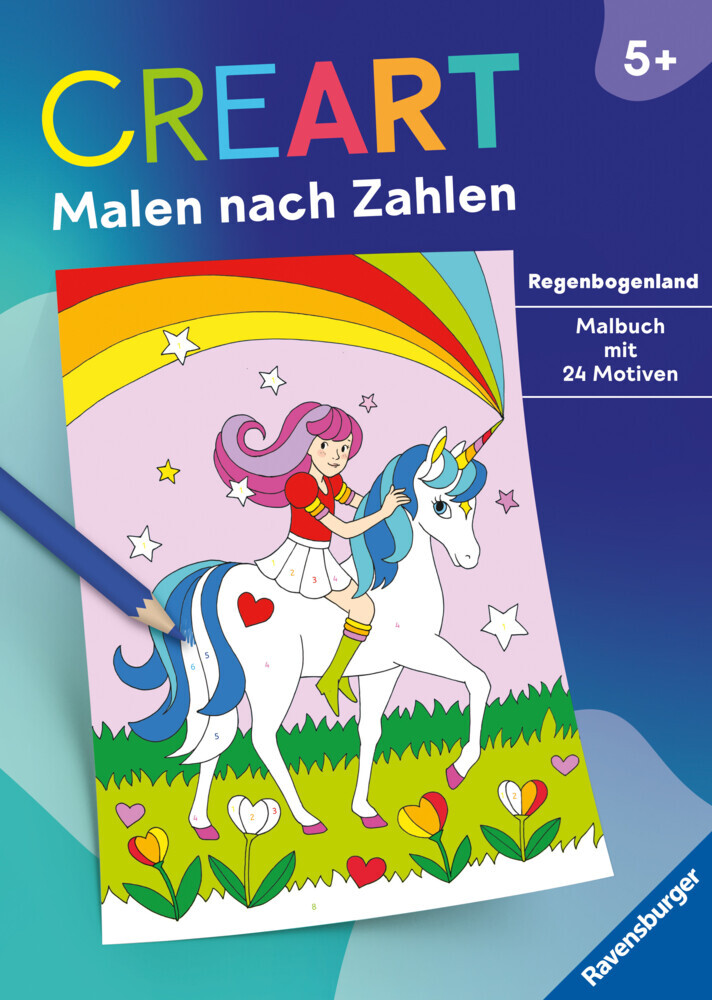 CreArt Malen nach Zahlen ab 5: Regenbogenland main product photo