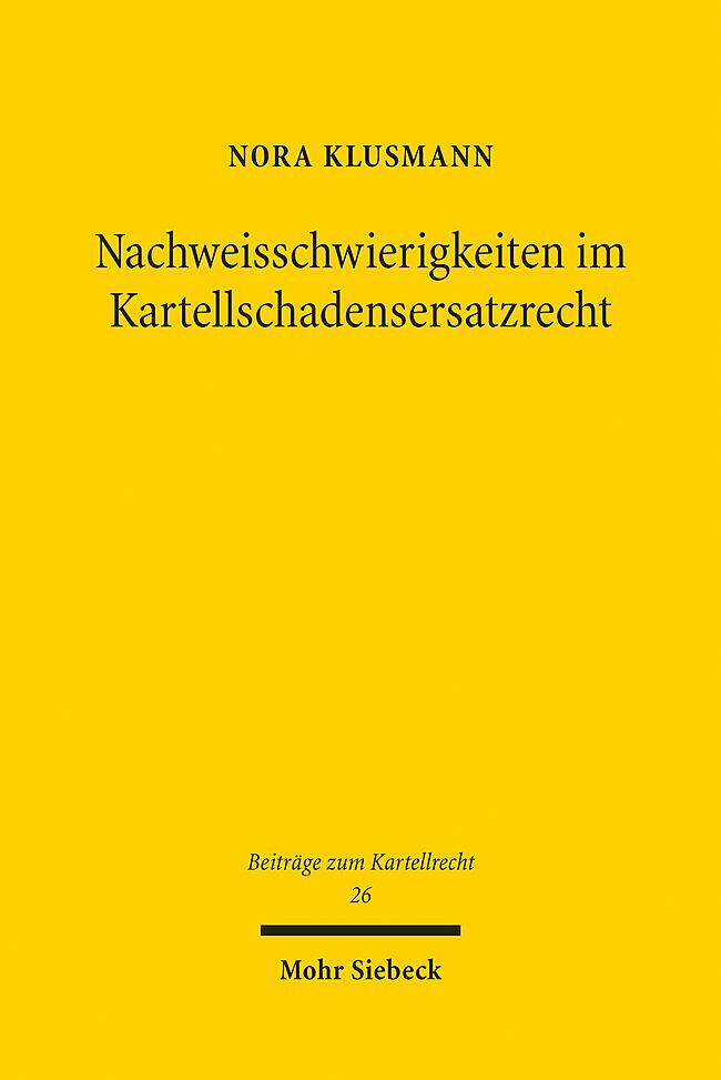 Nachweisschwierigkeiten im Kartellschadensersatzrecht main product photo