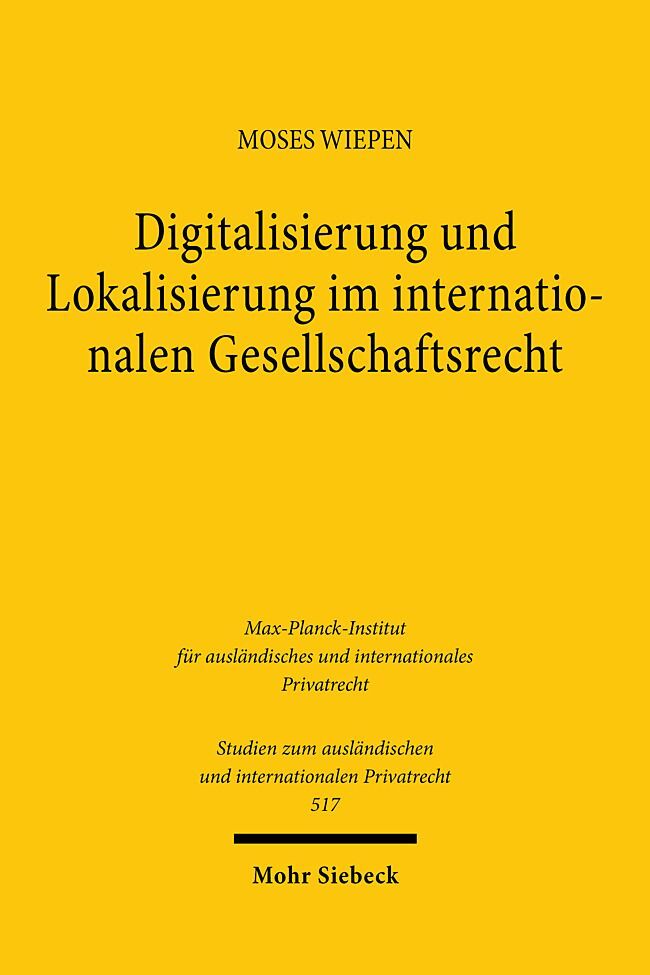 Digitalisierung und Lokalisierung im internationalen Gesellschaftsrecht main product photo