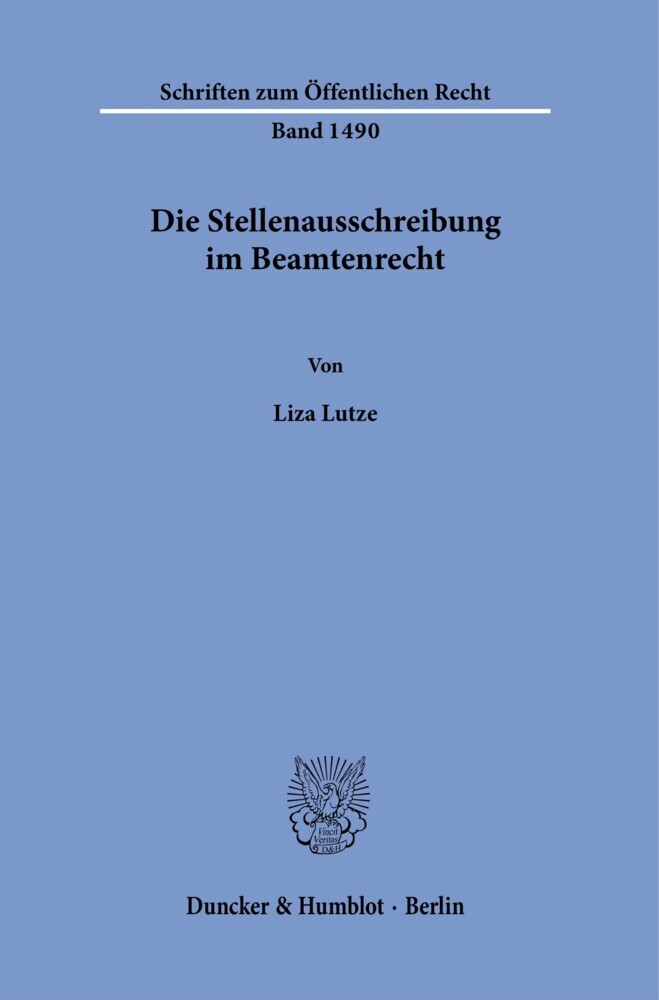 Die Stellenausschreibung im Beamtenrecht. main product photo