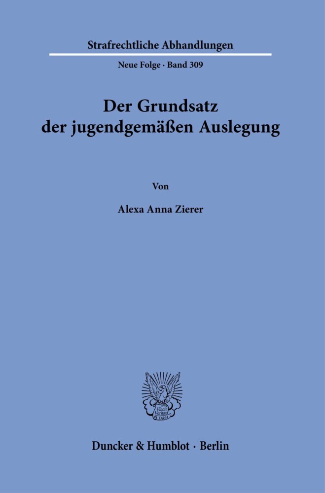 Der Grundsatz der jugendgemäßen Auslegung. main product photo