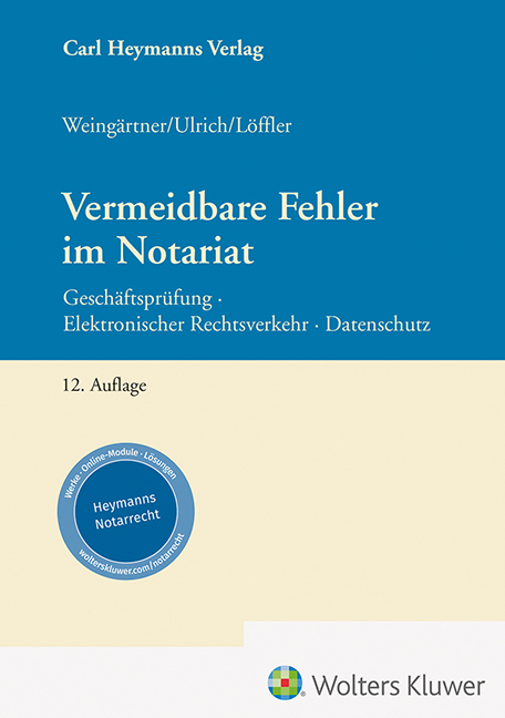 Vermeidbare Fehler im Notariat main product photo