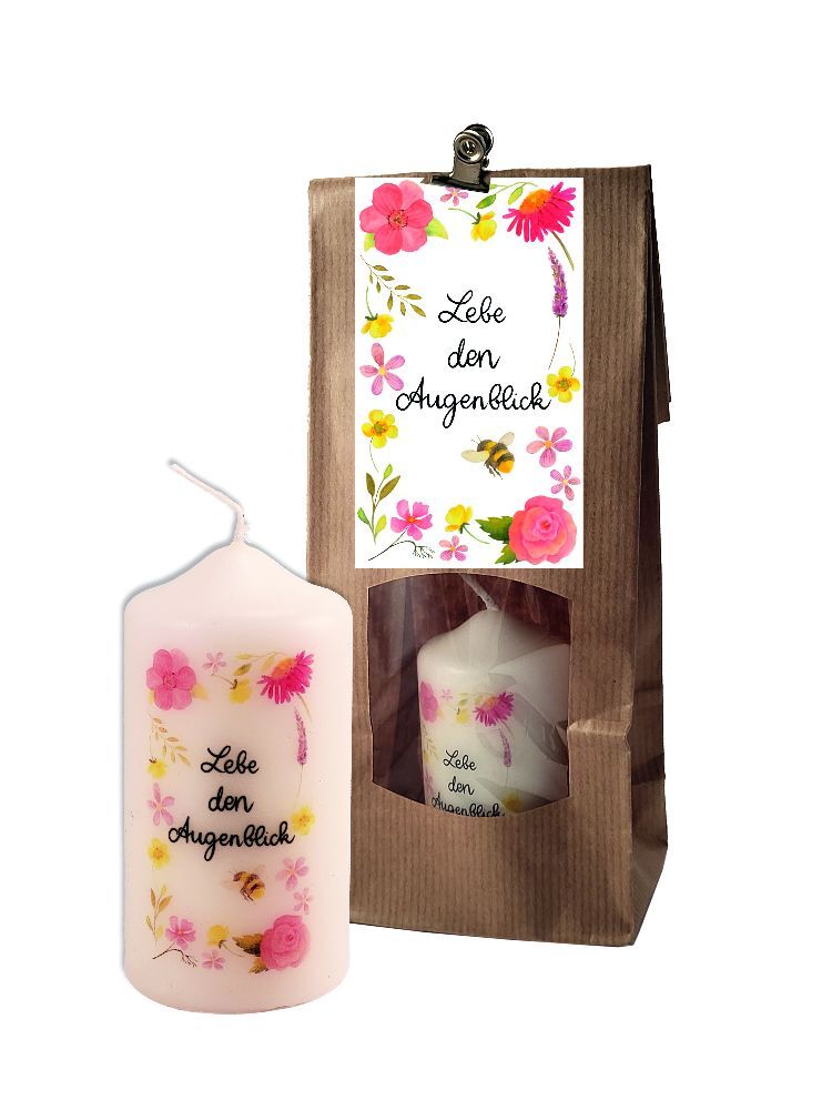 Lebe den Augenblick, Kerze in Tüte main product photo