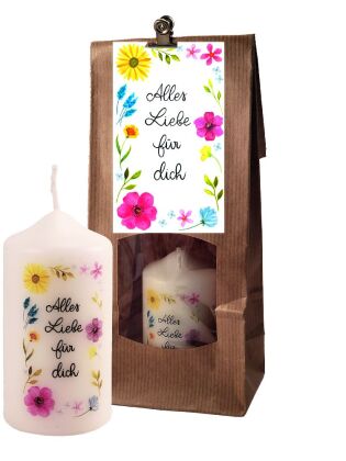 Alles Liebe für Dich, Kerze in Tüte