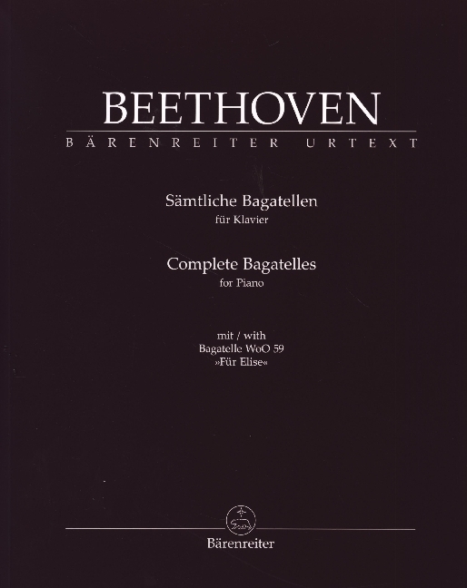 Sämtliche Bagatellen für Klavier (mit Bagatelle WoO 59 "Für Elise") main product photo