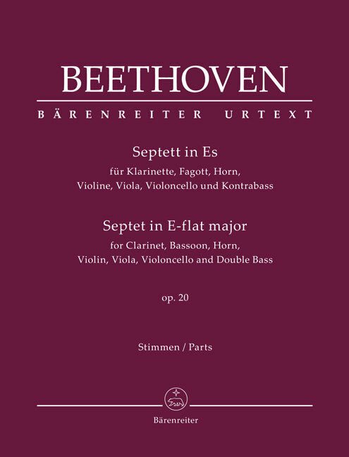 Septett für Klarinette, Fagott, Horn, Violine, Viola, Violoncello und Kontrabass in Es op. 20 main product photo
