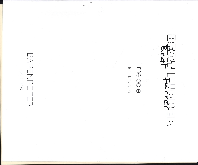 melodie für Flöte solo (2020) main product photo