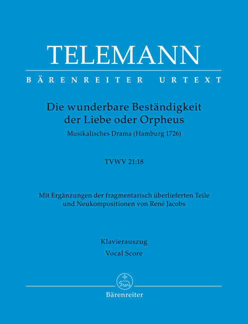 Die wunderbare Beständigkeit der Liebe oder Orpheus TVWV 21:18 main product photo