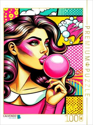 CALVENDO Puzzle Kaugummi-Blase - Pop Art | 1000 Teile Lege-Gr�...