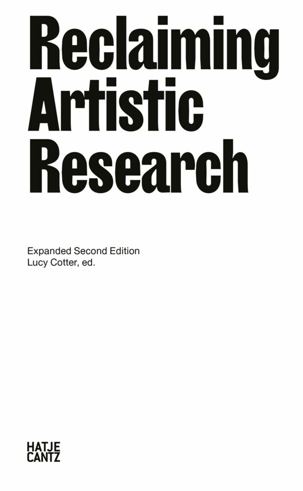 Reclaiming Artistic Research main product photo