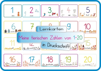 Meine tierischen Zahlen von 1-20 in Druckschrift