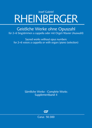 Geistliche Werke ohne Opuszahl für 2-6 Singstimmen a cappella oder mit Orgel/Klavier (Auswahl) main product photo