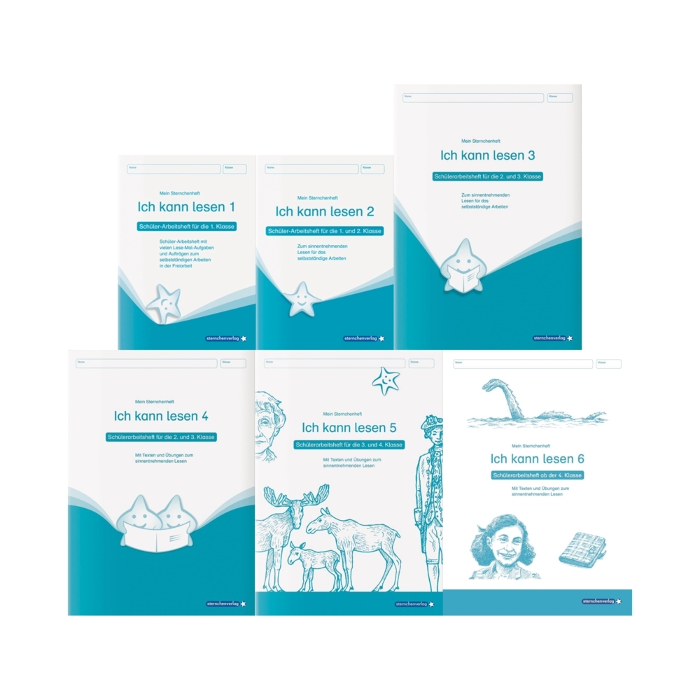 Ich kann lesen 1 bis 6 - im Set - 6 Schülerarbeitshefte 1. bis 4. Klasse main product photo