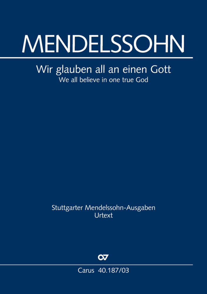 Wir glauben all an einen Gott (Klavierauszug) main product photo