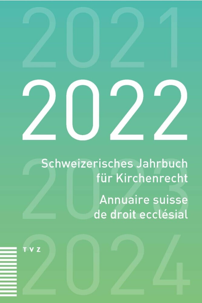 Schweizerisches Jahrbuch für Kirchenrecht / Annuaire suisse de droit ecclésial 2022 main product photo