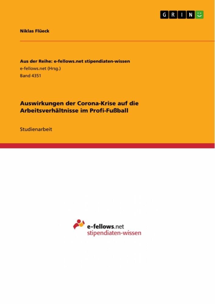 Auswirkungen der Corona-Krise auf die Arbeitsverhältnisse im Profi-Fußball main product photo