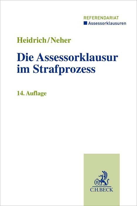 Die Assessorklausur im Strafprozess main product photo