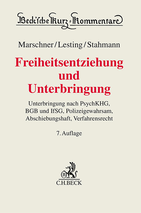 Freiheitsentziehung und Unterbringung main product photo