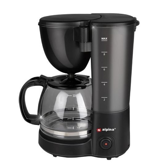 ALPINA Filterkaffeemaschine, 750 Watt, 1,25 Liter, Schwarz main product photo