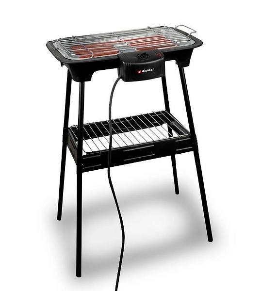 ALPINA BBQ-Grill, 2000 Watt, Schwarz main product photo