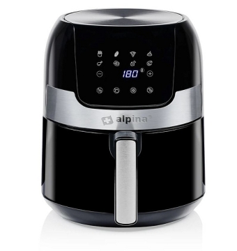 ALPINA Heißluftfritteuse, 1400 Watt, 3,5 Liter, Scharz-Silber