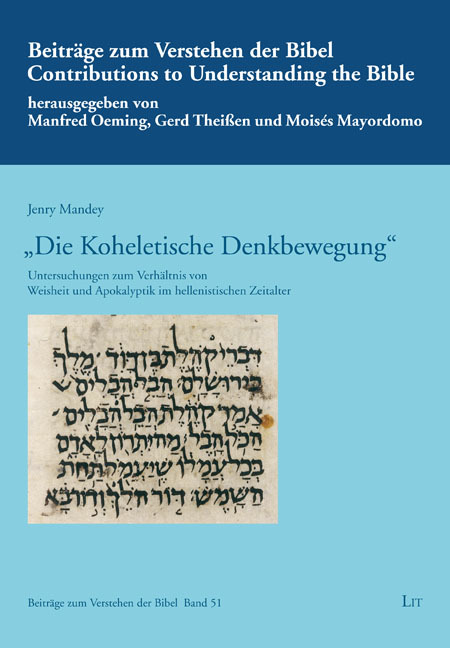 "Die Koheletische Denkbewegung" main product photo