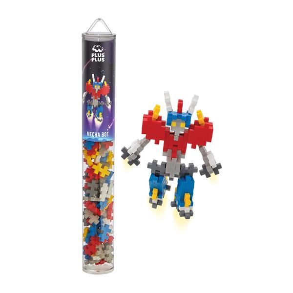 Plus-Plus 100 Tube Kreativ Bausteine Mecha Roboter main product photo