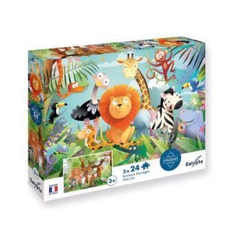 Calypto Tiere 2x24 Teile Puzzle