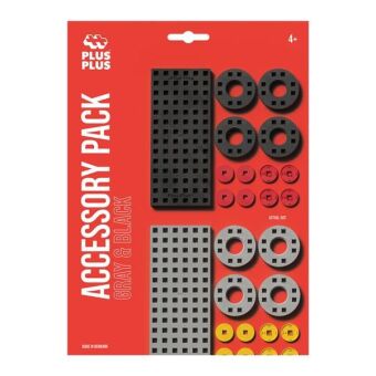 Plus-Plus Zubehörset mit Räder, grau/schwarz