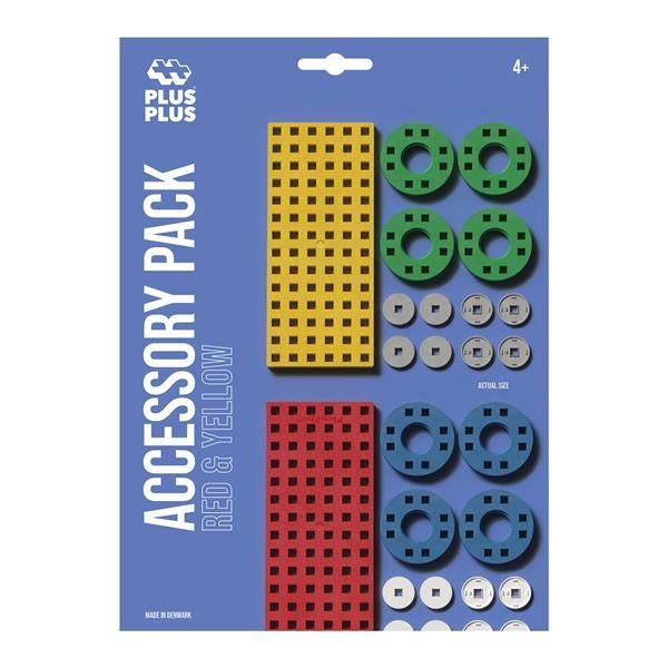 Plus-Plus Zubehörset mit Räder, rot/gelb main product photo