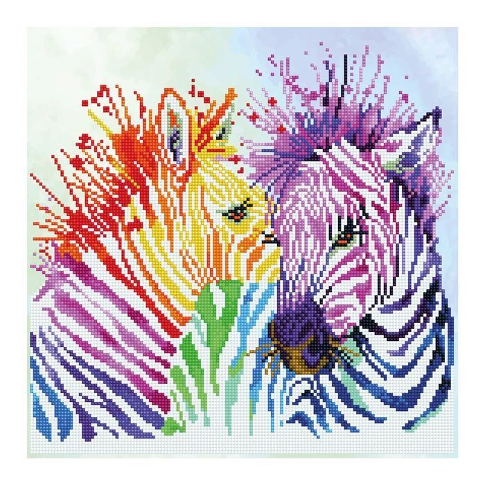 Diamond Dotz Regenbogen Zebras main product photo