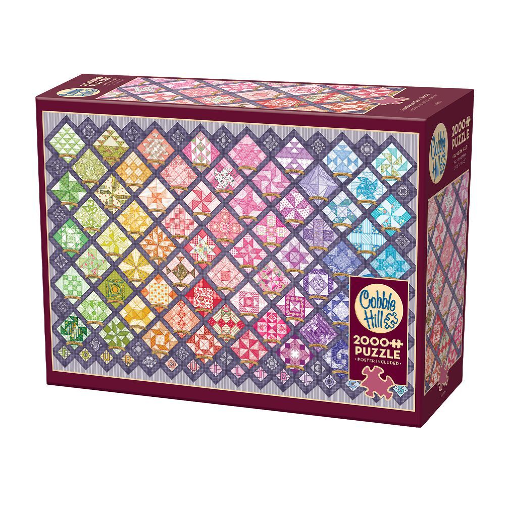 Cobble Hill Quilt mit bunten Quadraten 2000 Teile main product photo
