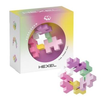 Plus-Plus Hexel Flex Bausteine, pink