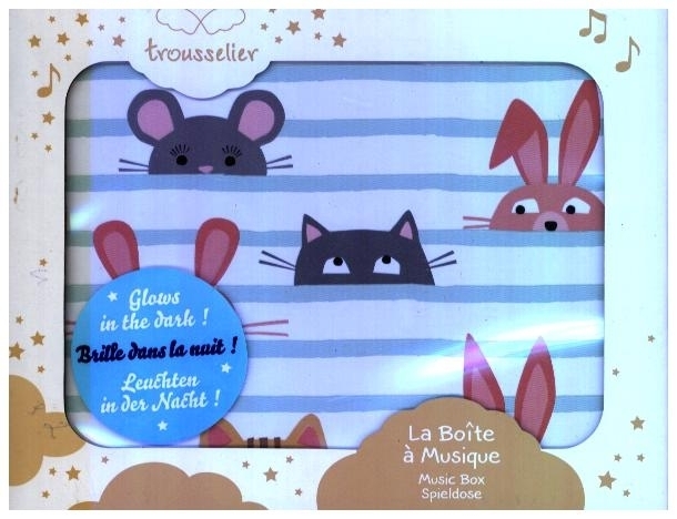 Trousselier Schmuckkästchen mit Musik, lustige Katzen nachtleuchtend main product photo