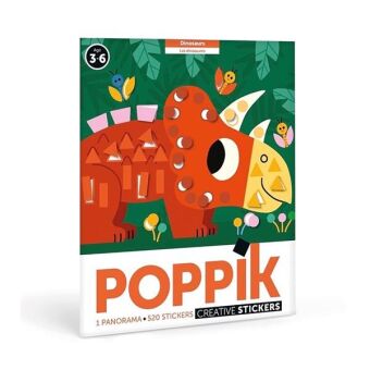 POPPIK Sticker Panorama Poster Dinosaurier