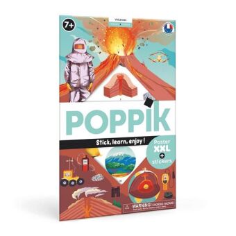 POPPIK Sticker Lernposter Vulkane
