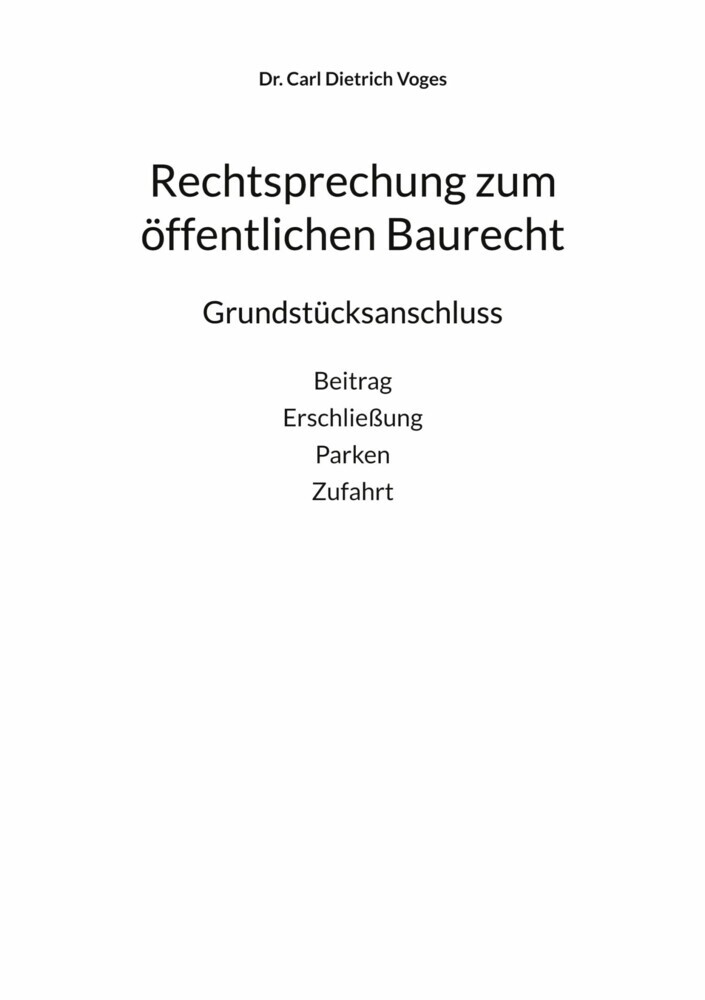 Rechtsprechung zum öffentlichen Baurecht main product photo